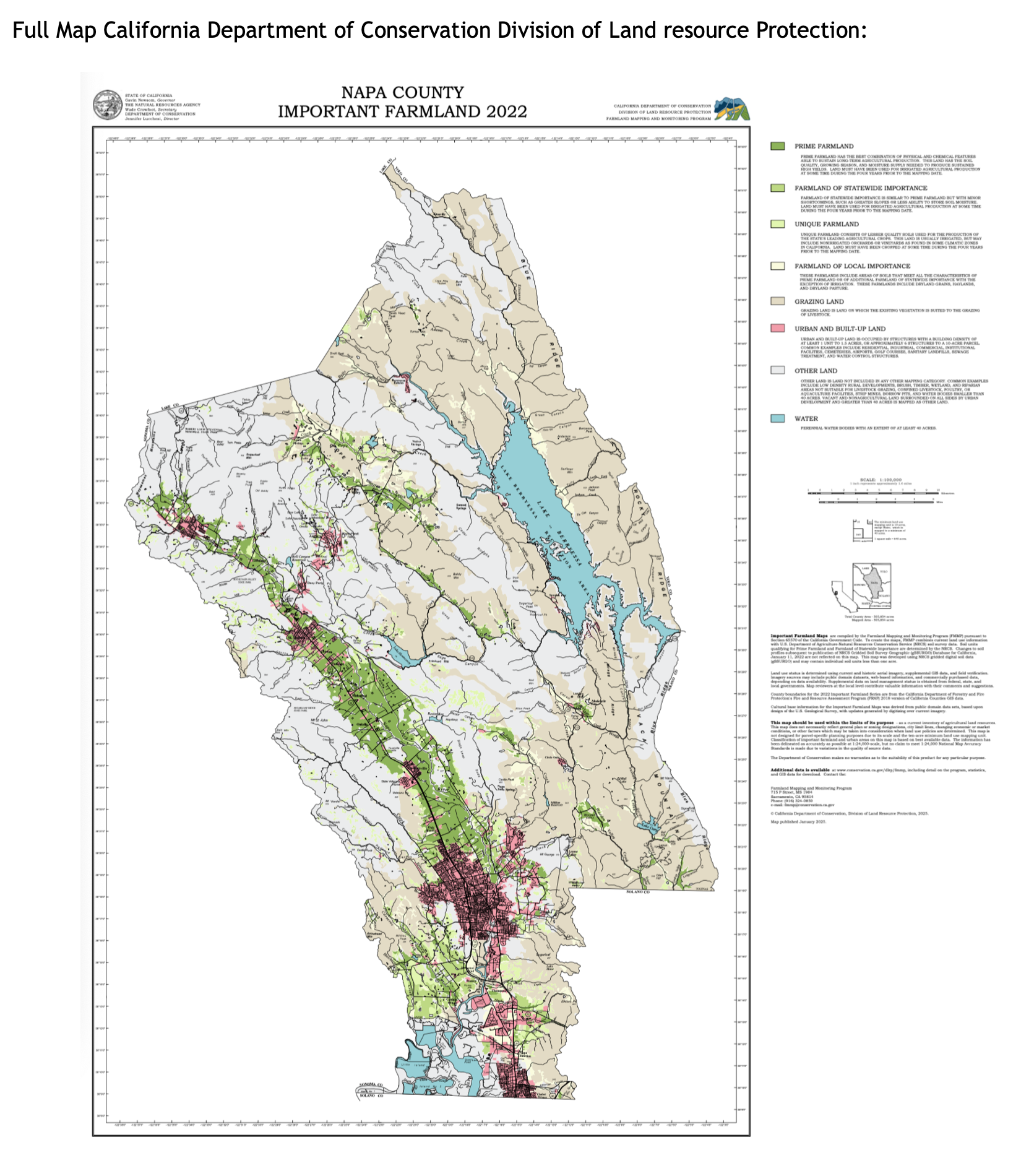 Full Map — California Department of Conservation, Napa County Important Farmland 2022